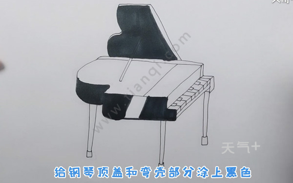 最简单的钢琴怎么画 钢琴的画法图片简笔画