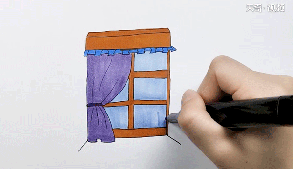 窗户怎么画简笔画 儿童画窗户的画法
