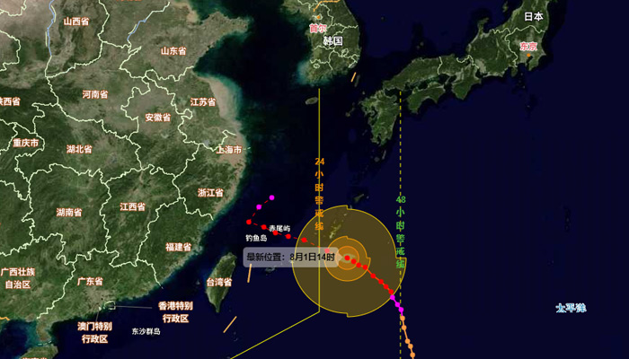 受“卡努”影响浙江省海域海浪有增大趋势 浙江近海海域海浪预报