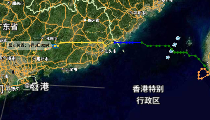 台风“海葵”向西偏南方向缓慢移动 福州持续性强降雨突破历史极值