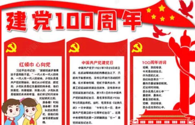 2021庆祝建党100周年手抄报内容 党史手抄报简单又漂亮高清版