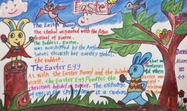 复活节来历英文手抄报内容 有关复活节的英语手抄报资料