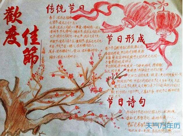 春节手抄报春节手抄报简单又漂亮