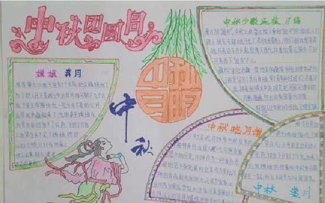 中秋手抄报2020 最新2020中秋节手抄报简单好看