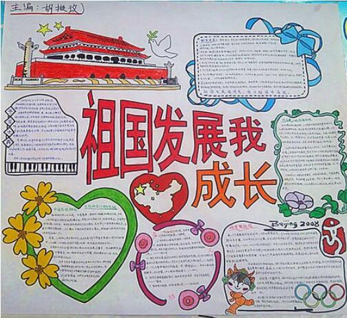 2020我与祖国共成长手抄报我与祖国共成长手抄报图片2020