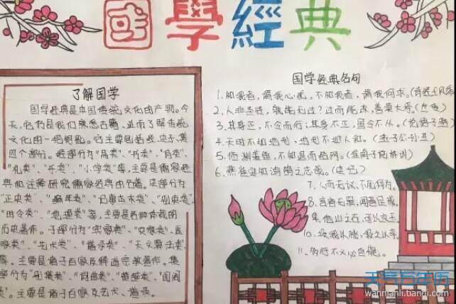 2020国学经典手抄报2020国学经典手抄报简单漂亮