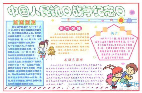 2020抗战胜利75周年手抄报大全反法西斯抗战胜利75周年手抄报