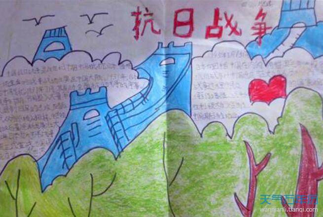 2020抗战胜利75周年手抄报大全 反法西斯抗战胜利75周年手抄报