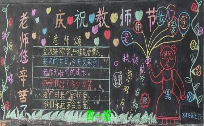 2020教师节黑板报设计图案大全 教师节黑板报简单漂亮