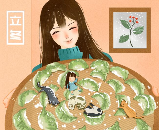 今天立冬吃饺子的图片 立冬吃饺子表情图片可爱