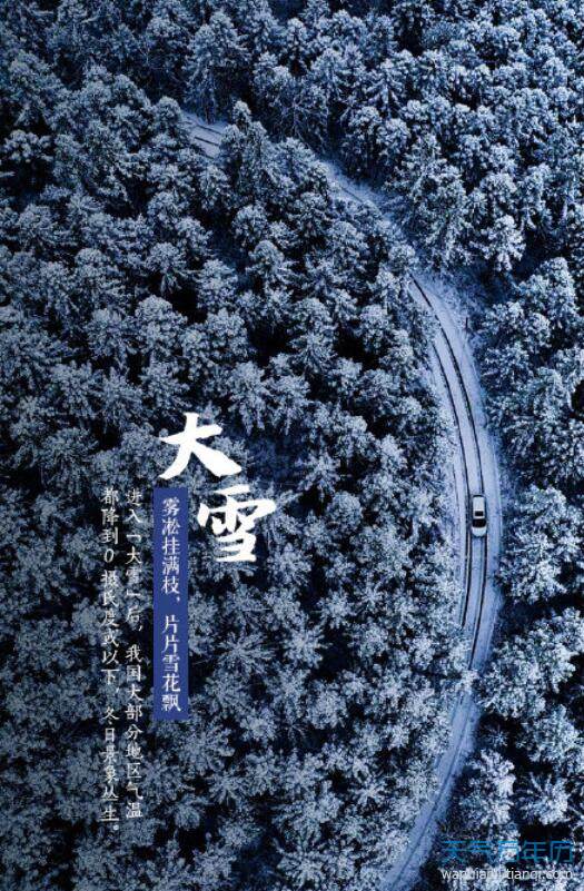 2020大雪节气图片高清 2020简约二十四节气大雪节气海报图片