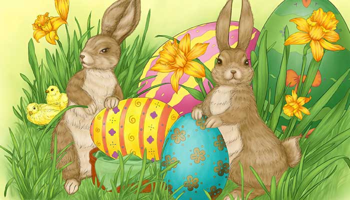 2021复活节小兔子图片大全 关于复活节兔子的图片