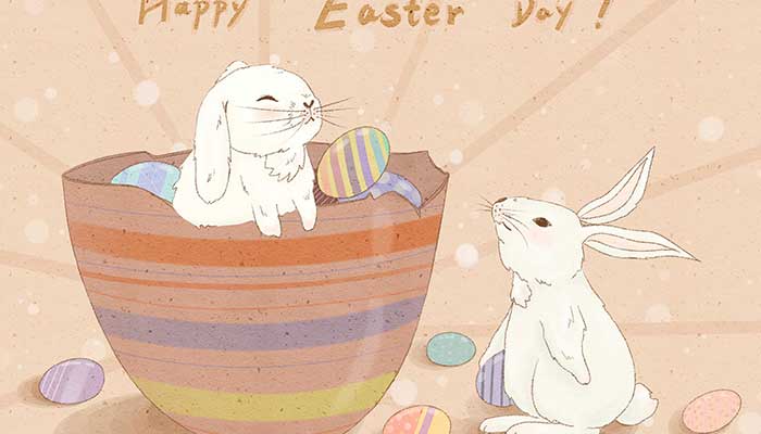 2021复活节小兔子图片大全 关于复活节兔子的图片