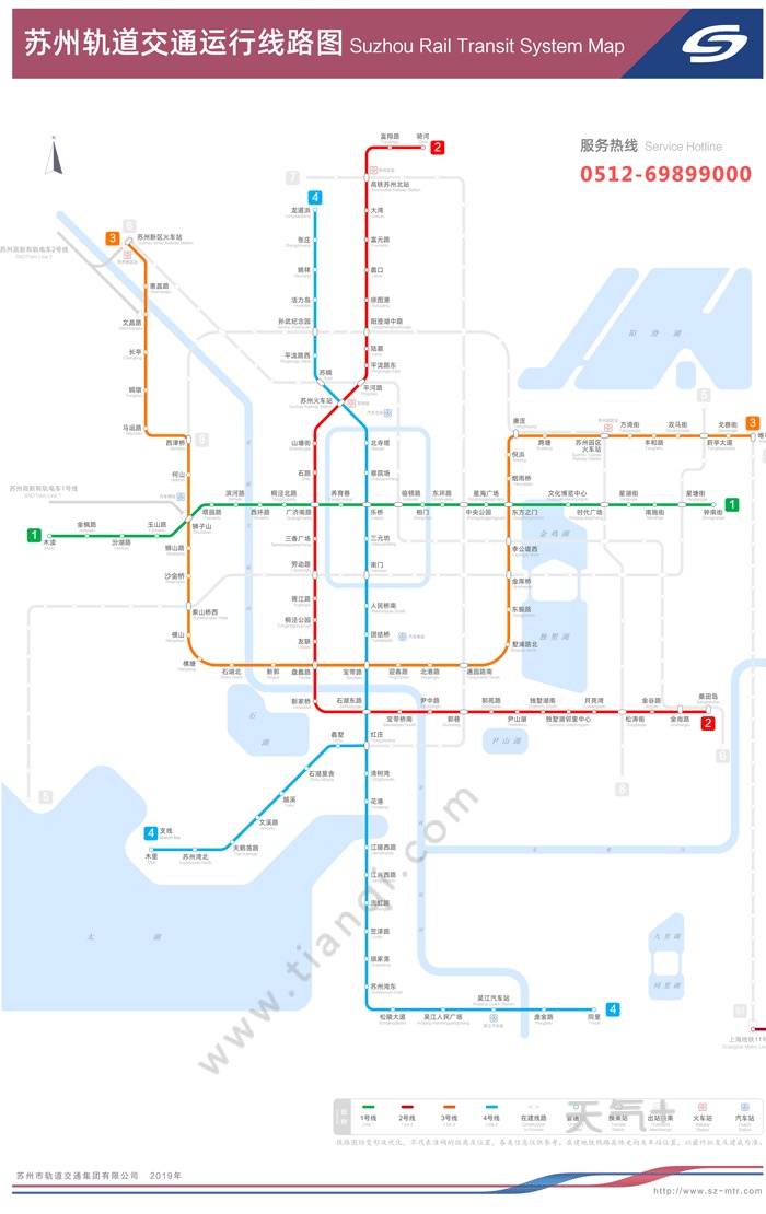 2021年苏州地铁线路图高清版 苏州地铁图2021最新版