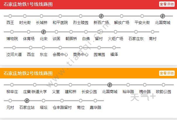 2021年石家庄地铁线路图高清版 石家庄地铁图2021最新