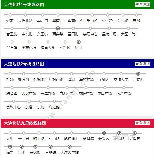 2021年大连地铁线路图高清版 大连地铁图2021最新版