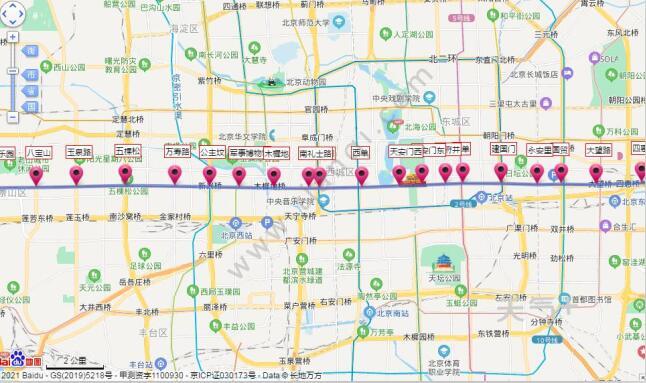 2021北京1号地铁线路图 北京地铁1号站点图及运营时间表