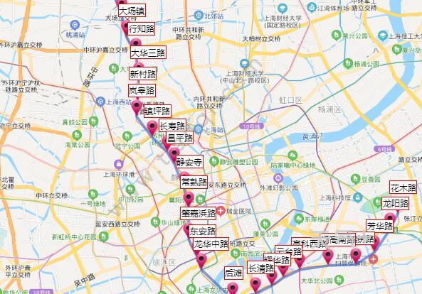 2021上海地铁7号线路图 上海地铁7号线站点图及运营时间表