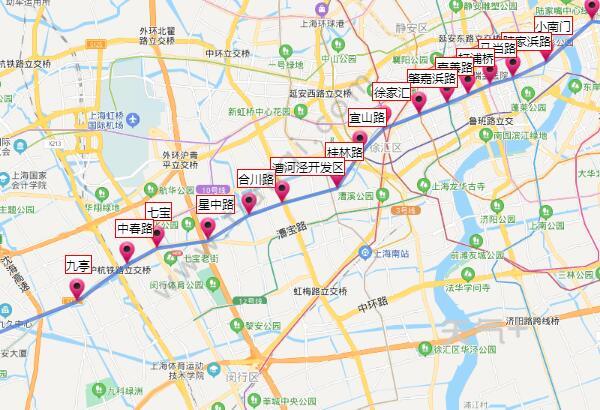 2021上海地铁9号线路图 上海地铁9号线站点图及运营时间表