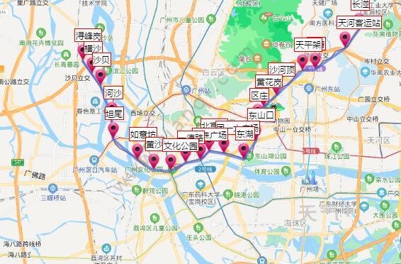 2021广州地铁6号线路图 广州地铁6号线站点图及运营时间表