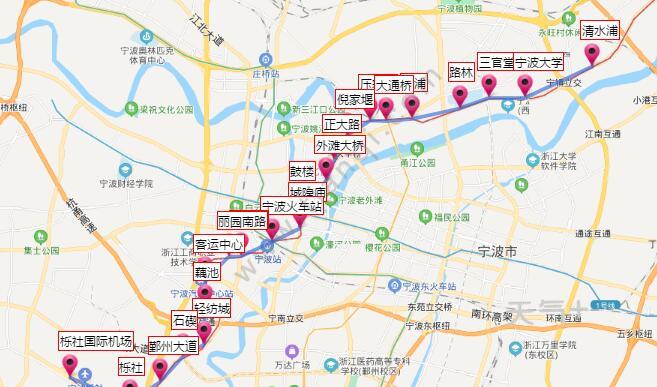 2021宁波地铁2号线路图 宁波地铁2号线站点图及运营时间