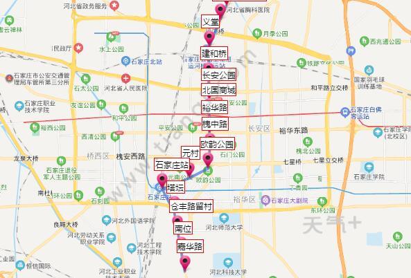 2021石家庄地铁2号线路图石家庄地铁2号线站点图及运营时间