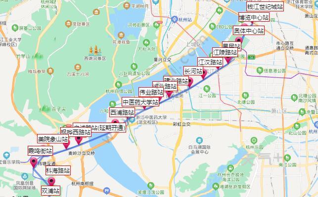杭州地铁6号线是最近才建成的,据2021杭州地铁6号线路图内容显示