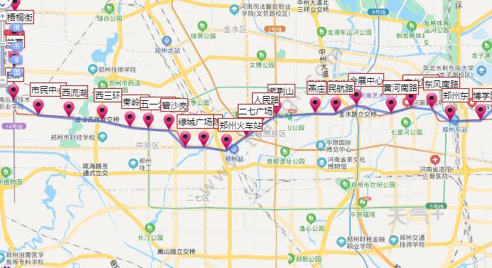 2021郑州地铁1号线路图 郑州地铁1号线站点图及运营时间