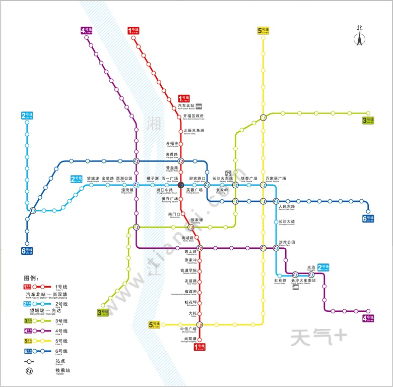 城市,而根据2021年长沙地铁线路图高清版和长沙地铁图2021最新版显示
