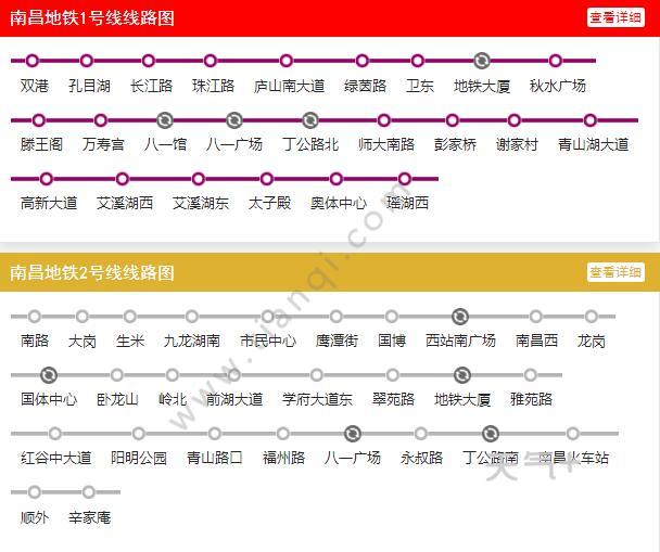 2021年南昌地铁线路图高清版 南昌地铁图2021最新版