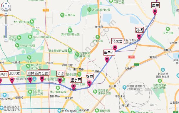 2021北京地铁15号线路图 北京地铁15号线站点图及运营