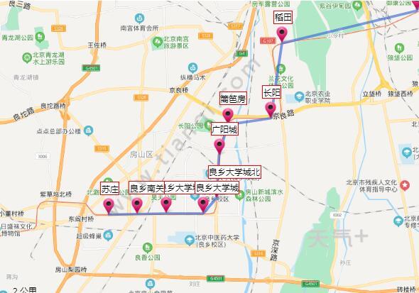 2021北京地铁房山线路图 北京地铁房山线站点图及运营