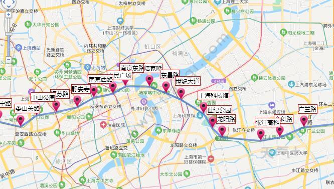 2021上海地铁2号线路图 上海地铁2号线站点图及运营时间表