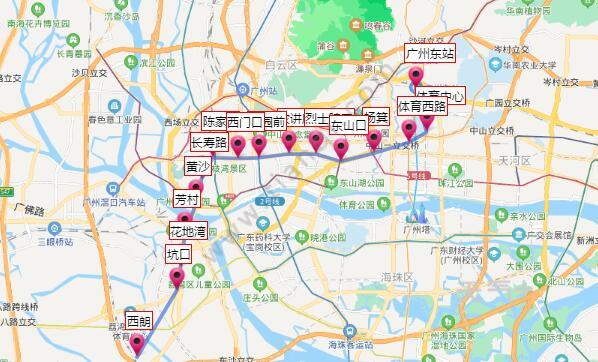 2021广州地铁1号线路图 广州地铁1号线站点图及运营时间表