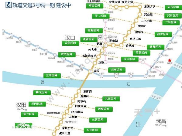 2021武汉地铁3号线路图武汉地铁3号线站点图及运营时间