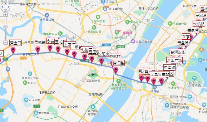2021武汉地铁4号线路图武汉地铁4号线站点图及运营时间