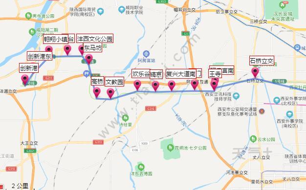 2021西安地铁5号线路图 西安地铁5号线站点图及运营时间