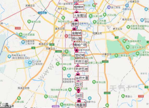 2021成都地铁1号线路图 成都地铁1号线站点图及运营时间