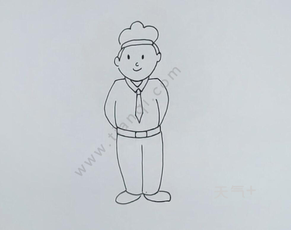 警察怎么画全身简笔画 简单的警察简笔画图片