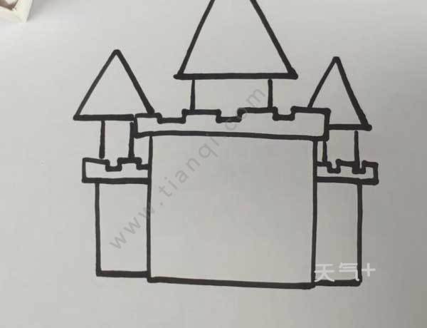 城堡是怎样画的 城堡图片简笔画