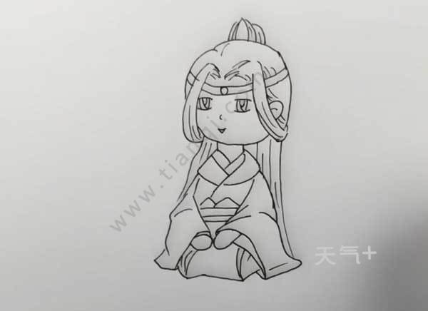 蓝忘机怎么画教程 蓝忘机简笔画步骤