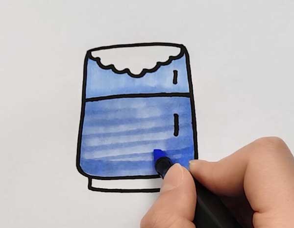 简单的冰箱怎么画 冰箱的画法儿童画