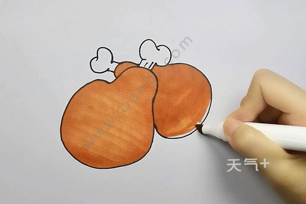 鸡腿怎么画 画鸡腿的步骤