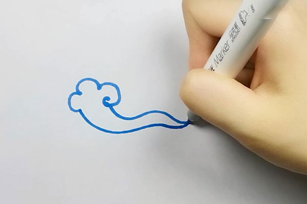 祥云的画法祥云简笔画步骤