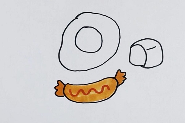 早餐儿童简笔画 营养早餐怎么画