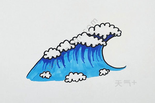 海浪怎么画 海浪的简单画法