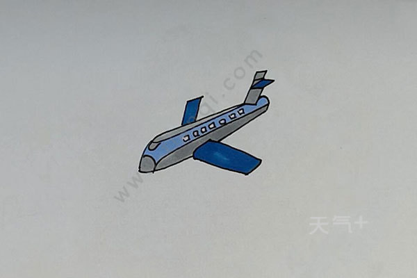 航空飞机简笔画 怎么画航空飞机