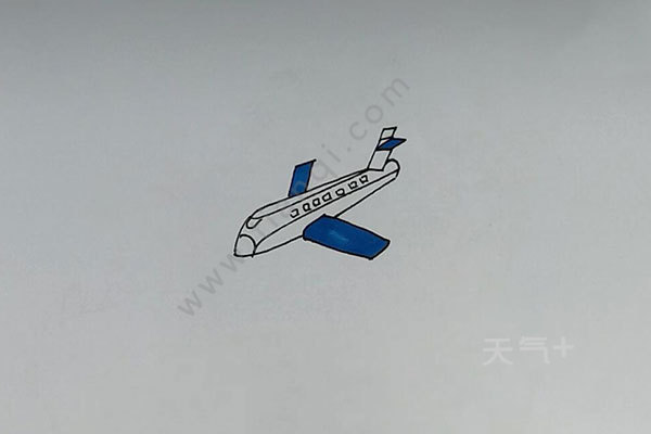 航空飞机简笔画怎么画航空飞机