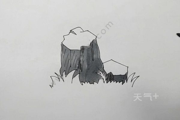 简笔画石头的画法 小石头简笔画怎么画 天气加