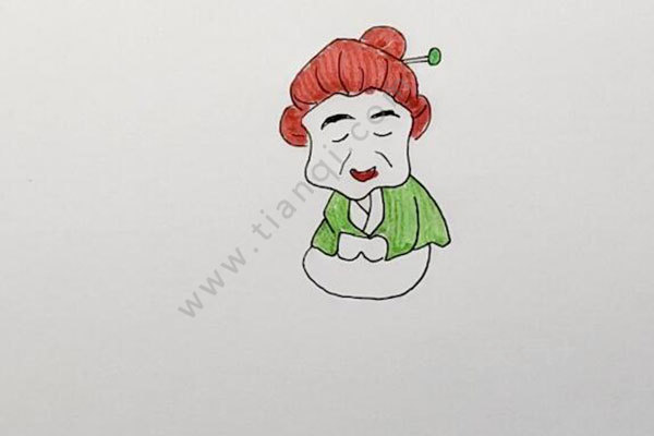 老奶奶怎么画 一步一步教你画老奶奶简笔画